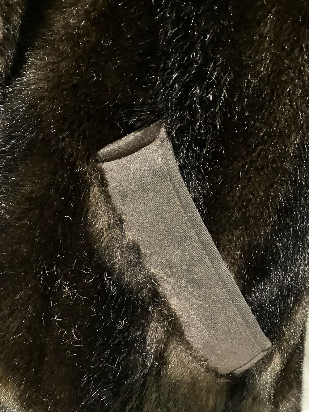 Vintage Faux Fur With Hood - Mid-Length - Black/Brown - Small - Picture 11 of 16